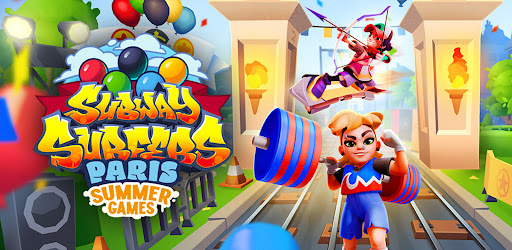 A thrilling chase through vibrant subway landscapes, capturing the excitement and adventure of the Subway Surfers game.