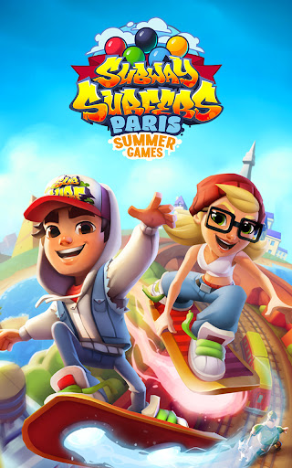 A thrilling chase through vibrant subway landscapes, capturing the excitement and adventure of the Subway Surfers game.