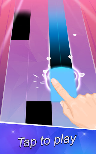 A person intensely focused, tapping away on a smartphone screen with the vibrant colors of a music game in the background, capturing the excitement and rhythm of Piano Tiles 2.