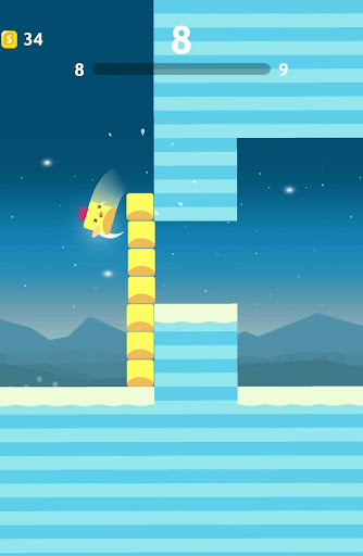 A vibrant, playful bird navigating through colorful obstacles, symbolizing fun and challenge in a mobile game.