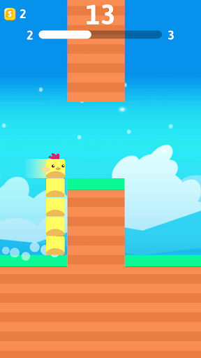 A vibrant, playful bird navigating through colorful obstacles, symbolizing fun and challenge in a mobile game.