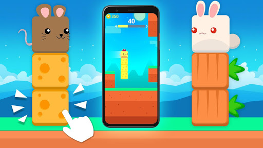 A vibrant, playful bird navigating through colorful obstacles, symbolizing fun and challenge in a mobile game.