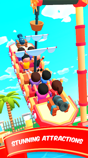 A whimsical world of roller coasters and fun, capturing the essence of amusement park excitement.