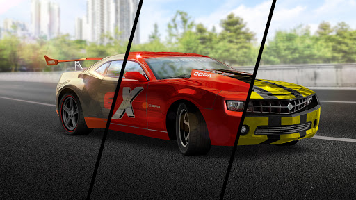 A thrilling race car speeding down a vibrant track, capturing the excitement and intensity of competitive racing.