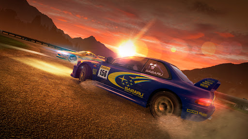 A thrilling race car speeding down a vibrant track, capturing the excitement and intensity of competitive racing.