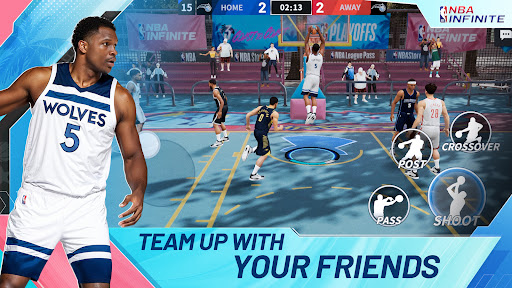 The excitement and energy of a live basketball game captured in a mobile gaming experience, offering thrilling action and immersive graphics.