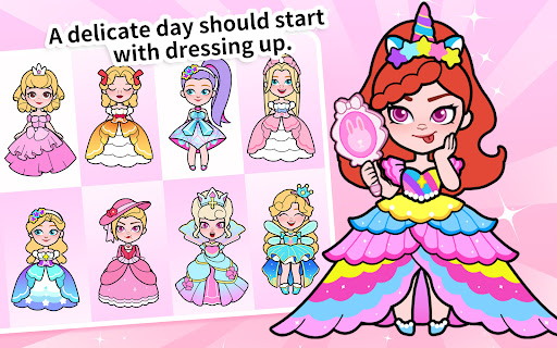 An enchanting paper doll castle filled with colorful costumes and imaginative play.