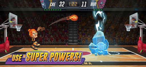 A thrilling basketball game with fast-paced action and competitive spirit, capturing the excitement of online multiplayer sports.