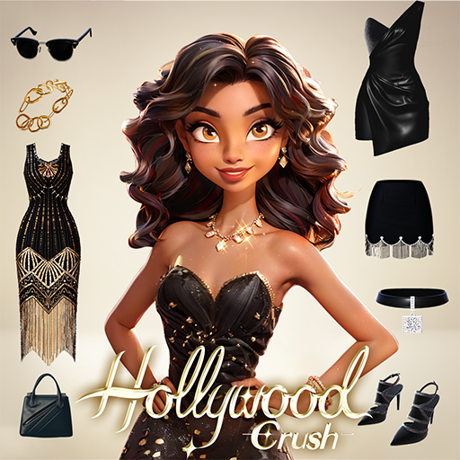 A vivid portrayal of Hollywood's glamour captured in a puzzle game, conveying excitement and celebrity allure.