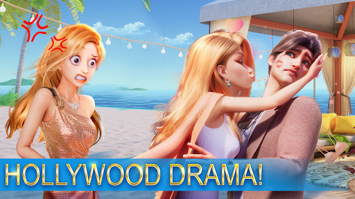 A vivid portrayal of Hollywood's glamour captured in a puzzle game, conveying excitement and celebrity allure.