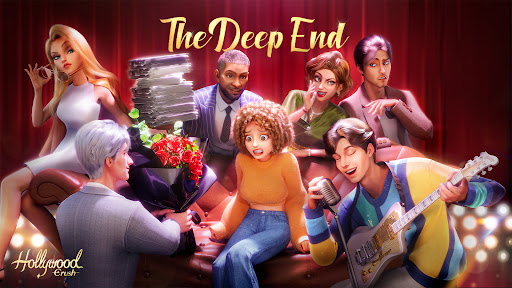 A vivid portrayal of Hollywood's glamour captured in a puzzle game, conveying excitement and celebrity allure.