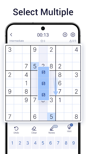 A person deeply immersed in solving a Sudoku puzzle, showcasing focus and engagement.