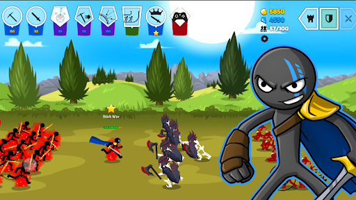 Epic battle of stick figures in a strategic warfare setting, capturing the excitement and tactical depth of Stick War 3.