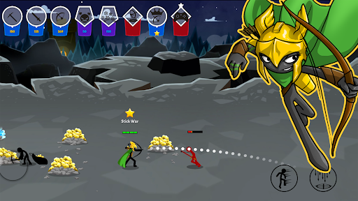 Epic battle of stick figures in a strategic warfare setting, capturing the excitement and tactical depth of Stick War 3.