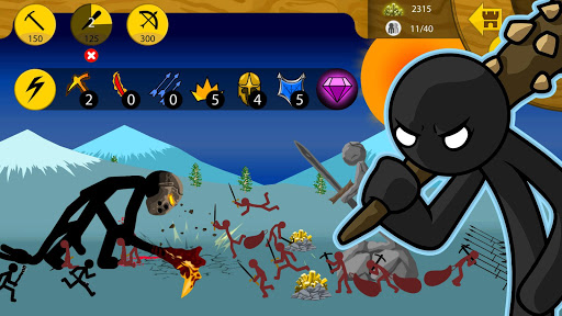 An intense battlefield scene in Stick War Legacy, showcasing stick figure armies clashing with strategic precision, evoking a sense of excitement and challenge.