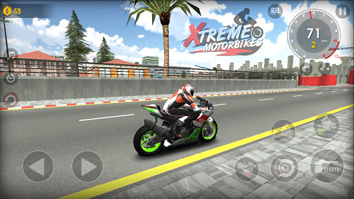 Feel the rush of adrenaline as you race through the stunning landscapes on your favorite motorbike in Xtreme Motorbikes.