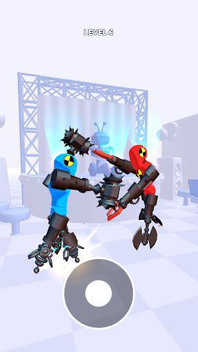 A thrilling and chaotic battle scene from Merge Ragdoll Fighting, showcasing vibrant colors and engaging ragdoll physics, capturing the excitement and humor of the game.