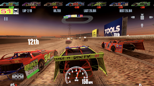 A thrilling race with stock cars speeding around a track, capturing the excitement and intensity of the competition.