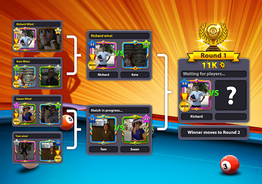 An exciting and competitive world of online billiards, where players strategize, compete, and connect globally in the 8 Ball Pool game.