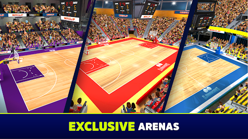 A vibrant and exciting depiction of a basketball game, capturing the thrill and energy of playing on a virtual court, reflecting the spirit of competition and fun.