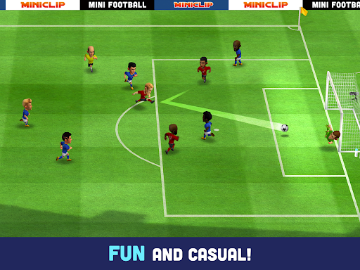 Exciting and thrilling soccer match on a mobile device, capturing the passion and energy of the game.