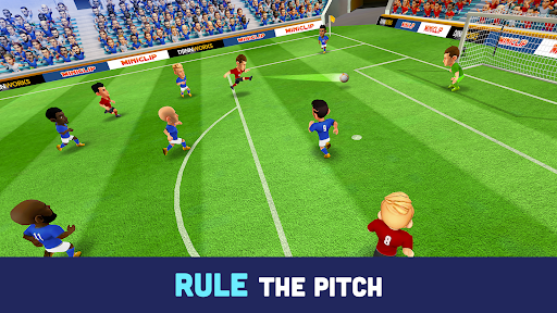 Exciting and thrilling soccer match on a mobile device, capturing the passion and energy of the game.