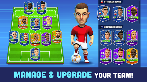 Exciting and thrilling soccer match on a mobile device, capturing the passion and energy of the game.