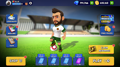 Exciting and thrilling soccer match on a mobile device, capturing the passion and energy of the game.