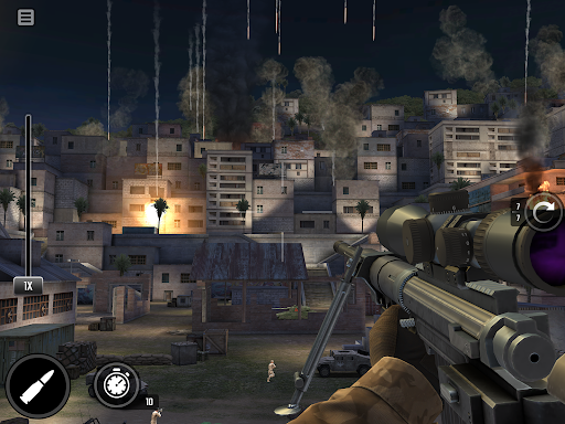 An intense scene from Sniper 3D, capturing the thrill and focus required in the game.