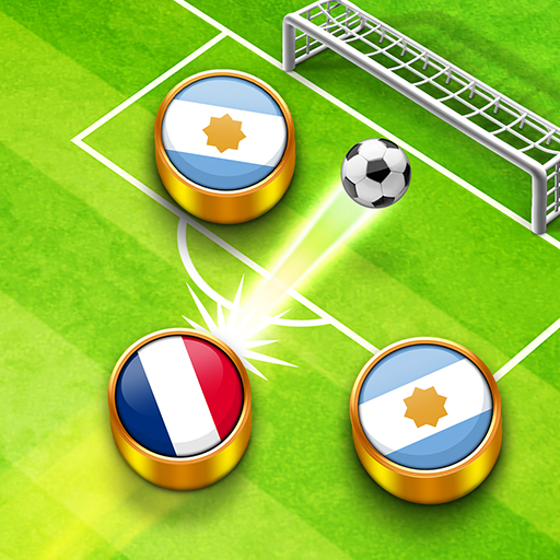 A thrilling soccer match unfolding on a vibrant digital field, capturing the excitement and strategy of Soccer Stars.