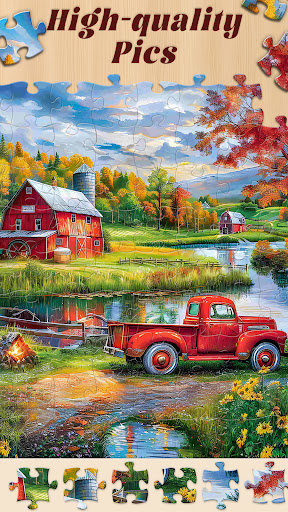 A vibrant depiction of a captivating jigsaw puzzle, symbolizing the mental stimulation and joy that comes from piecing together a complex image.