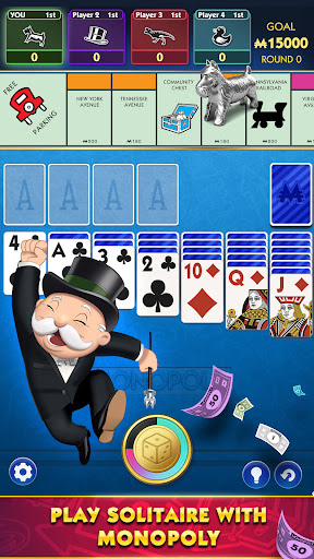 A vibrant and playful image representing the excitement and fusion of Monopoly and Solitaire, evoking feelings of nostalgia and strategic fun.