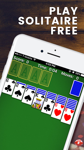 A serene and engaging solitaire card game experience, capturing the joy and challenge of playing cards on a digital platform.