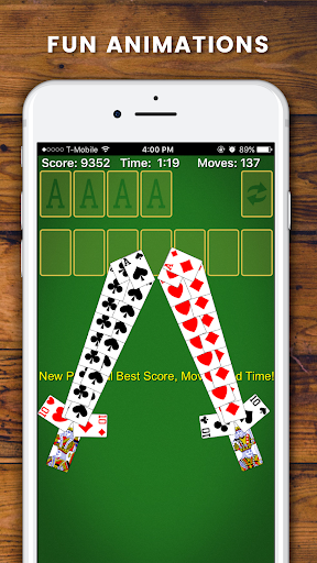 A serene and engaging solitaire card game experience, capturing the joy and challenge of playing cards on a digital platform.