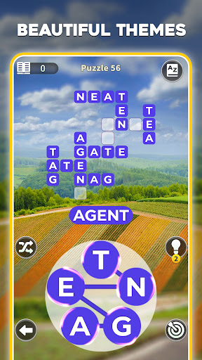 A peaceful and engaging word puzzle experience, evoking a sense of calm and satisfaction.