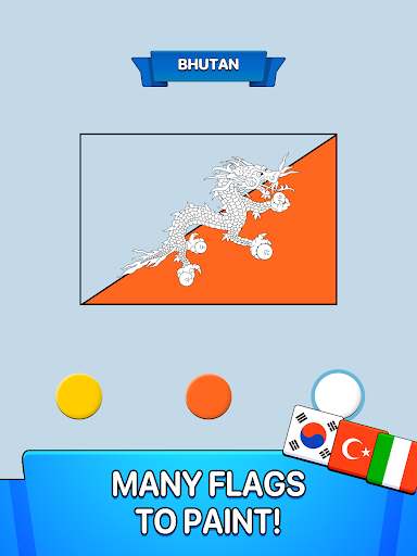 A colorful illustration representing the excitement and educational aspect of painting flags in the Paint Flag Game app.