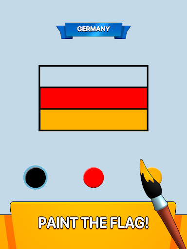 A colorful illustration representing the excitement and educational aspect of painting flags in the Paint Flag Game app.