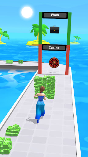 A thrilling virtual sprint in Money Run 3D, filled with cash collection and obstacle dodging excitement.