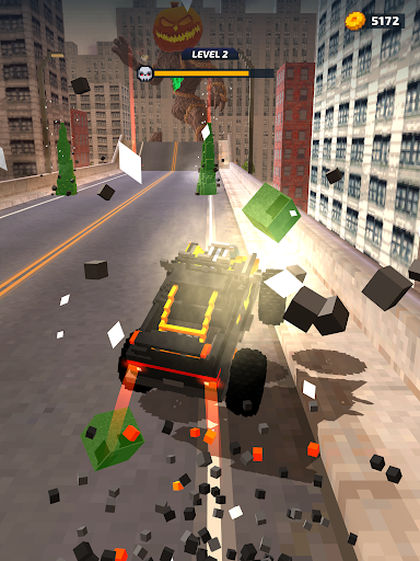 A thrilling monster truck battle arena filled with roaring engines and crushing metal.