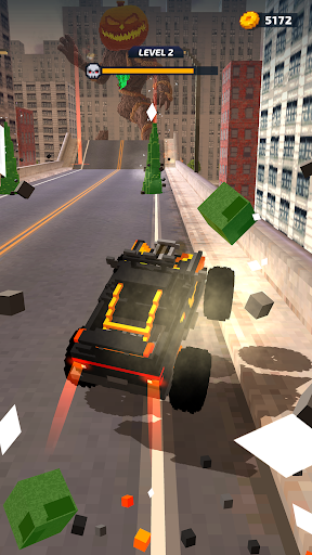 A thrilling monster truck battle arena filled with roaring engines and crushing metal.