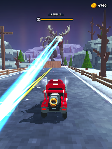 A thrilling monster truck battle arena filled with roaring engines and crushing metal.