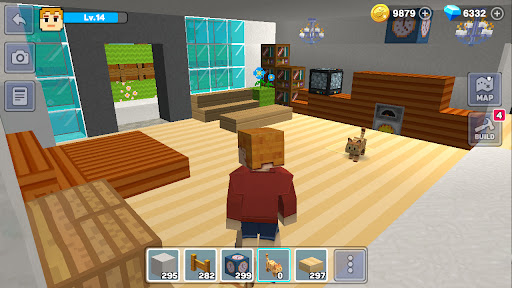 A player immersed in the world of Moon Craft Building Craft, building a sprawling virtual city under a starry sky, symbolizing creativity and endless possibilities.