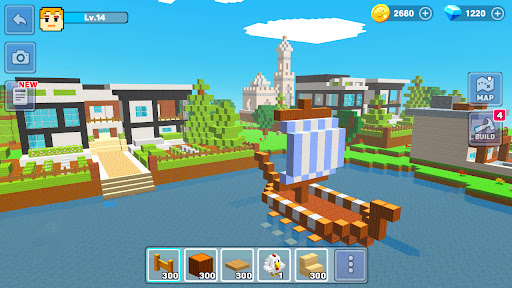 A player immersed in the world of Moon Craft Building Craft, building a sprawling virtual city under a starry sky, symbolizing creativity and endless possibilities.