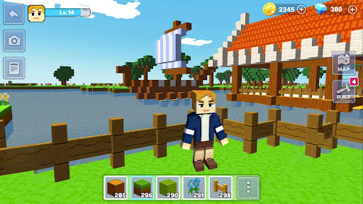 A player immersed in the world of Moon Craft Building Craft, building a sprawling virtual city under a starry sky, symbolizing creativity and endless possibilities.