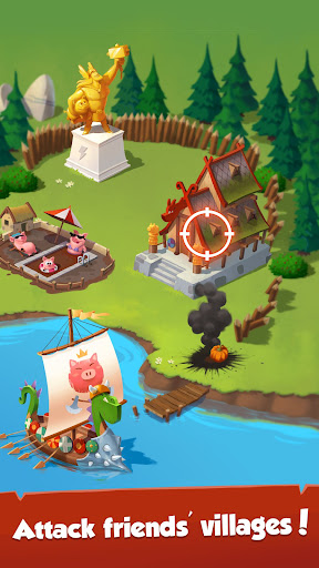 A vibrant village landscape in Coin Master, representing adventure and strategy, with a sense of thrill and excitement.