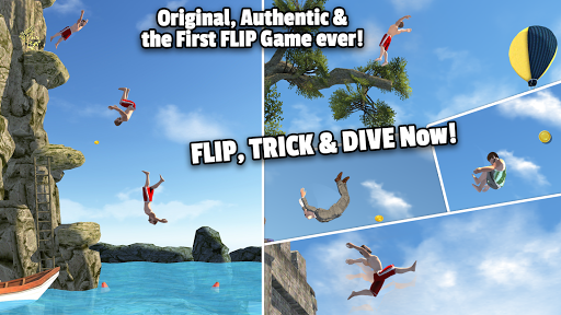 A dynamic and thrilling dive captured mid-air, representing the excitement and adventure of Flip Diving.