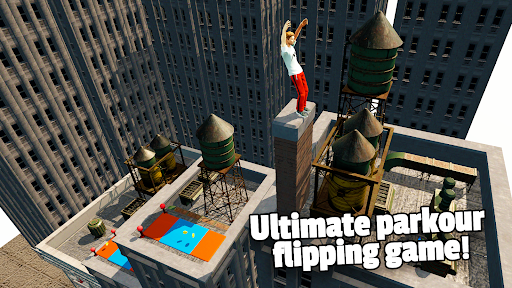 A thrilling parkour adventure captured in a dynamic in-game moment.