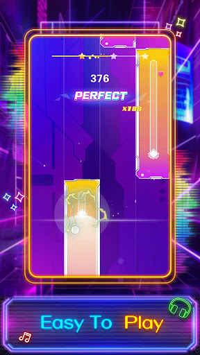 A vibrant depiction of a player immersed in a musical journey, highlighting the thrill and rhythm of Magic Tiles: Cyber Run Ball.