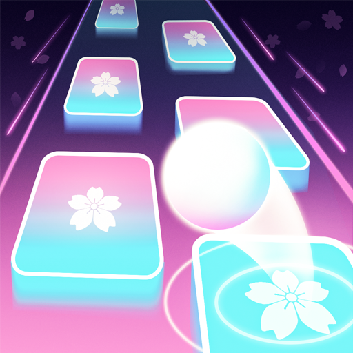 An engaging moment in the Music Ball Game: EDM Piano Tiles Magic Beat, where vibrant colors and rhythmic beats merge into an exhilarating gaming experience.