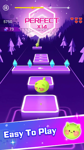 An engaging moment in the Music Ball Game: EDM Piano Tiles Magic Beat, where vibrant colors and rhythmic beats merge into an exhilarating gaming experience.